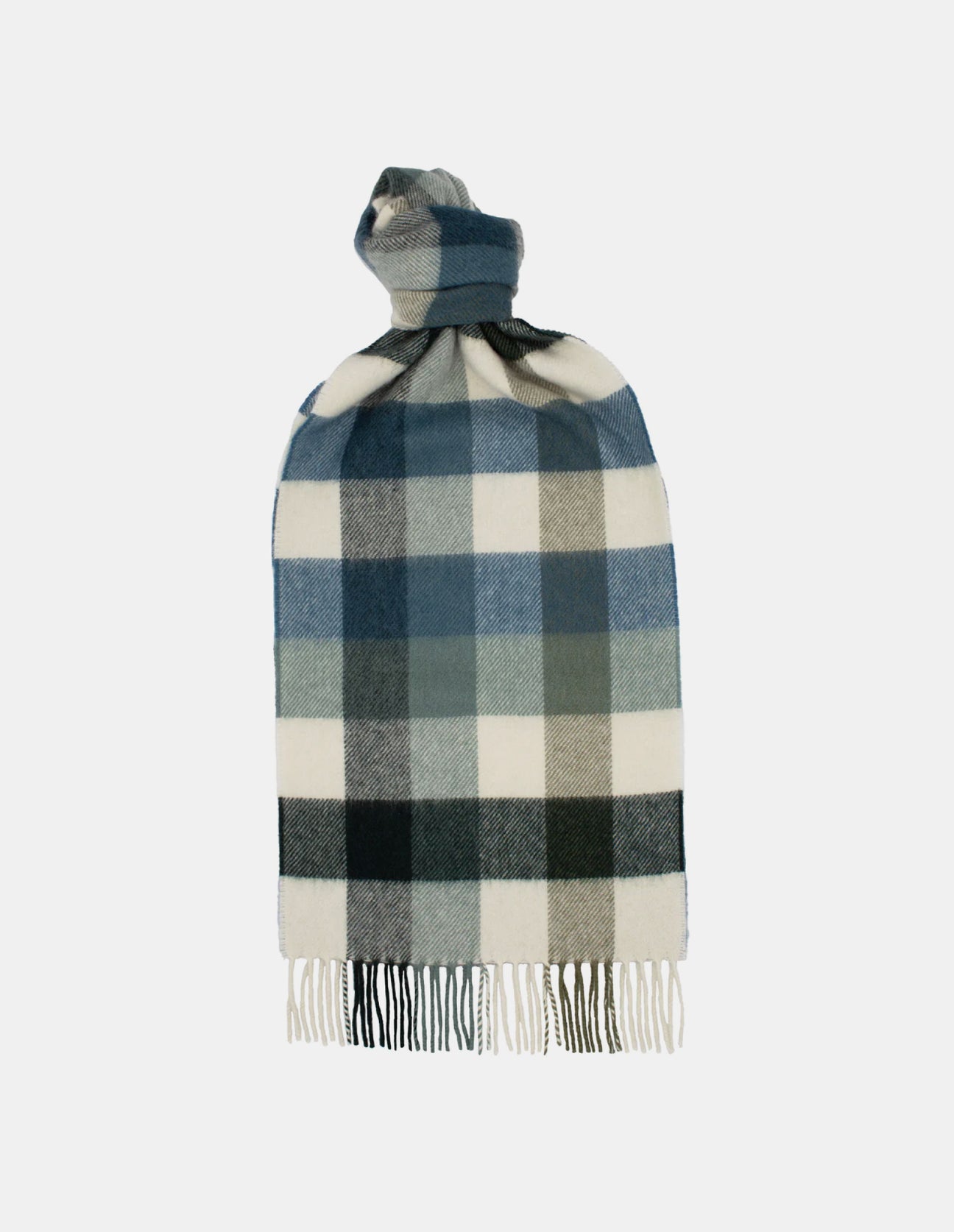Classic Block Check Cashmere Scarf